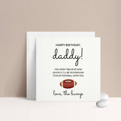 Football Birthday Card to Dad from the Bump - XOXOKristen