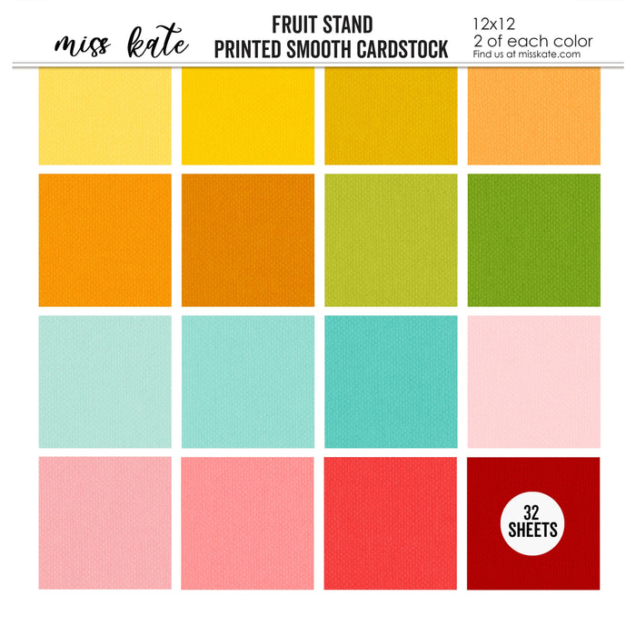 Fruit Stand - Linen Printed Smooth Cardstock Single-Sided