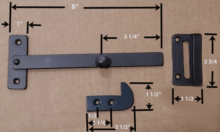 Gate Latch - Ponderosa Gate Thumb Latch with Matching Pull, Two Way
