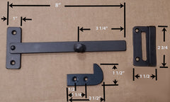 Gate Latch - Ponderosa Gate Thumb Latch with Matching Pull, Two Way