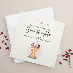 Granddaughter First Birthday Card - XOXOKristen