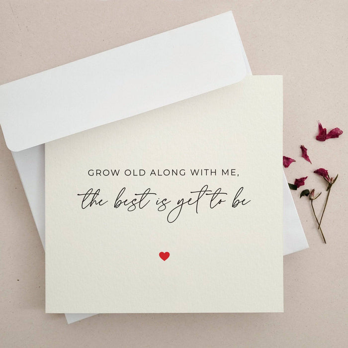 Grow Old With Me Valentines Day Card - XOXOKristen