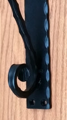 Hammered Fishtail Scrolled Door Pull, Gate Pull - Wild West Hardware