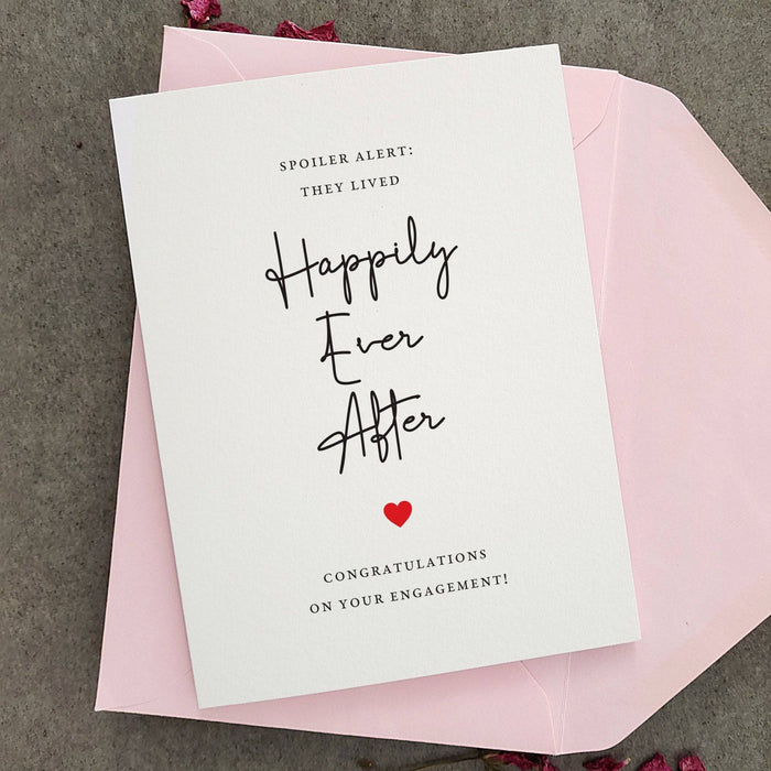Happily Ever After Newly Engaged Card Engagement Card - XOXOKristen