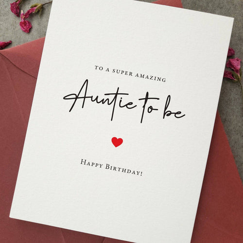 Happy Birthday Card for Auntie to be - XOXOKristen
