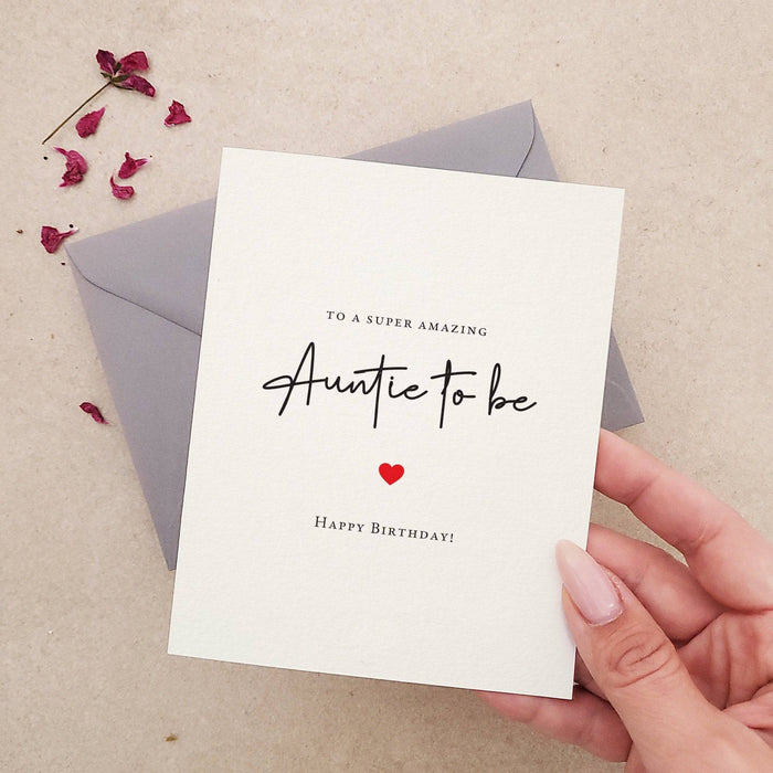 Happy Birthday Card for Auntie to be - XOXOKristen