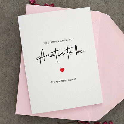 Happy Birthday Card for Auntie to be - XOXOKristen