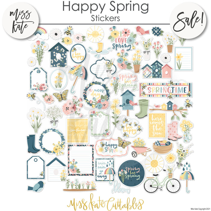 Happy Spring - Paper & Sticker Kit 12X12 (Ds)
