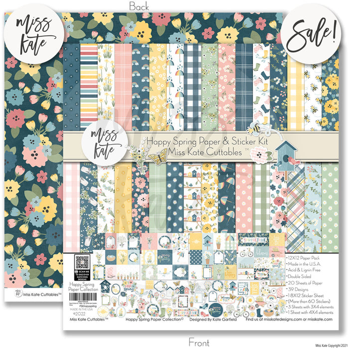 Happy Spring - Paper & Sticker Kit 12X12 (Ds)