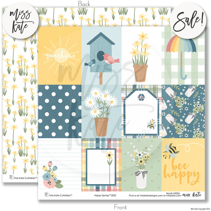 Happy Spring - Paper & Sticker Kit 12X12 (Ds)