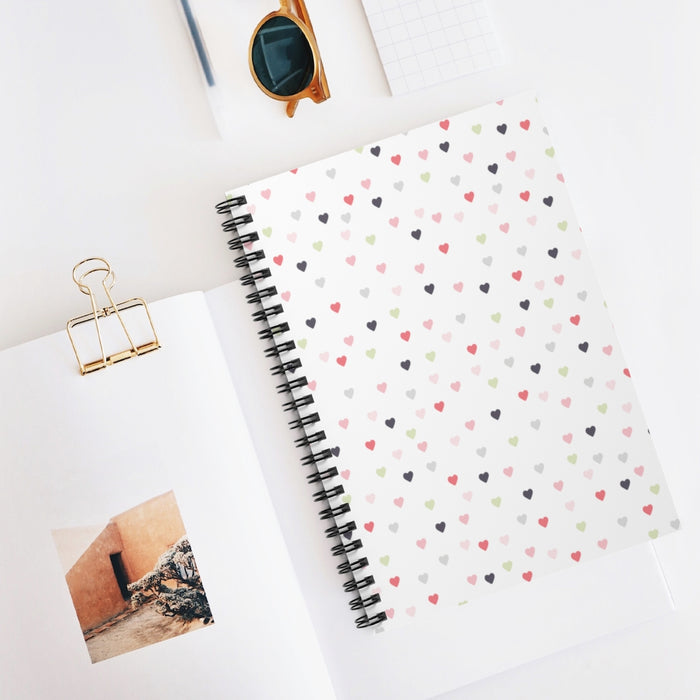 Heart Sprinkles Spiral Lined Notebook