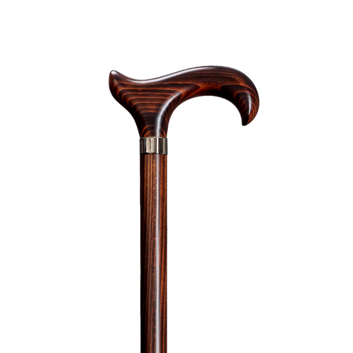 Heavy Duty Beech Derby Cane Dark Flame