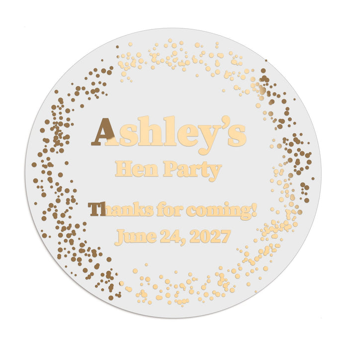 Personalized Hen Party Clear Stickers - XOXOKristen