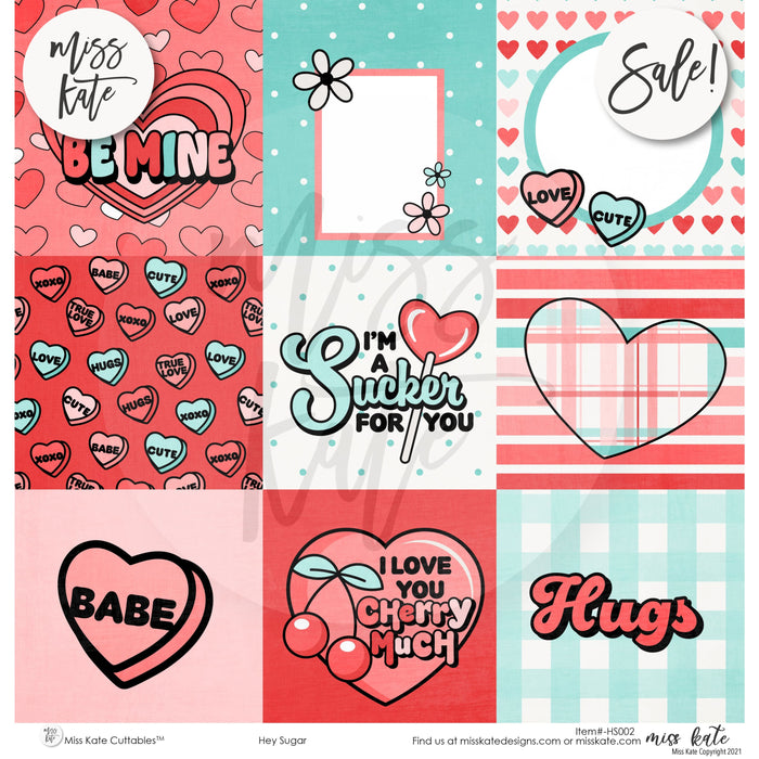 Hey Sugar- Paper & Sticker Kit 12X12 (Ds)