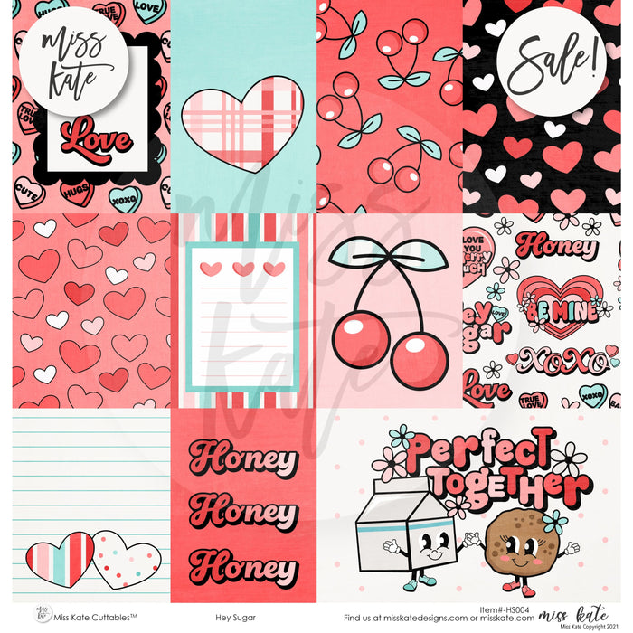 Hey Sugar- Paper & Sticker Kit 12X12 (Ds)