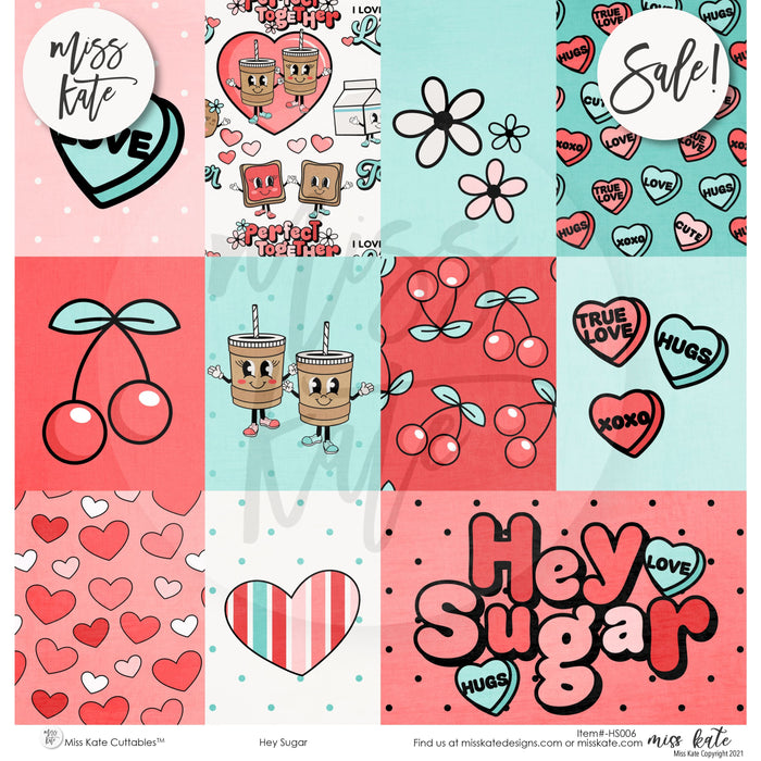 Hey Sugar- Paper & Sticker Kit 12X12 (Ds)