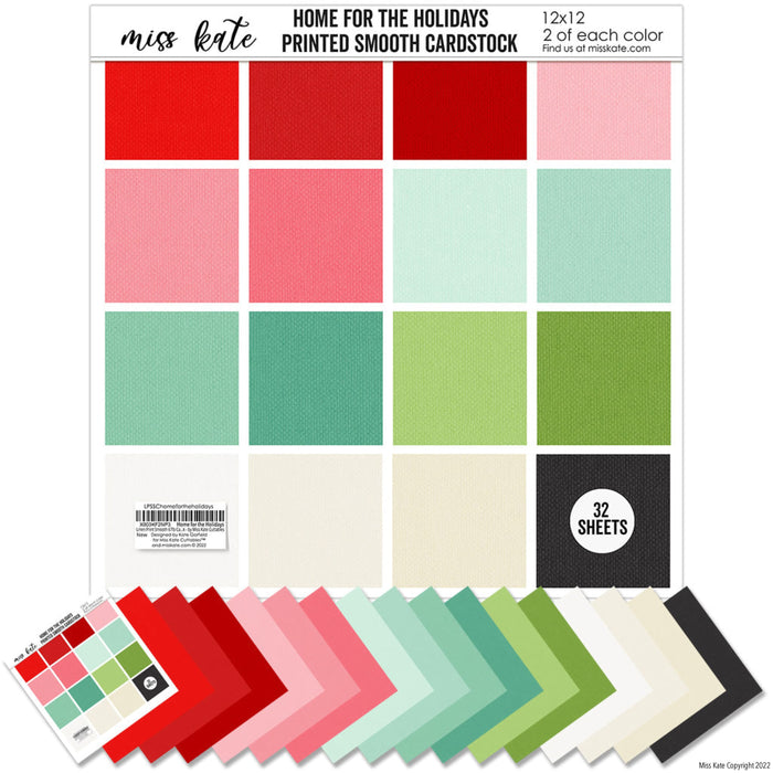 Home For The Holidays - Linen Printed Smooth Cardstock Single-Sided