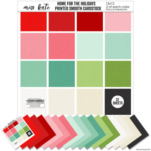 Home For The Holidays - Linen Printed Smooth Cardstock Single-Sided