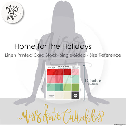 Home For The Holidays - Linen Printed Smooth Cardstock Single-Sided