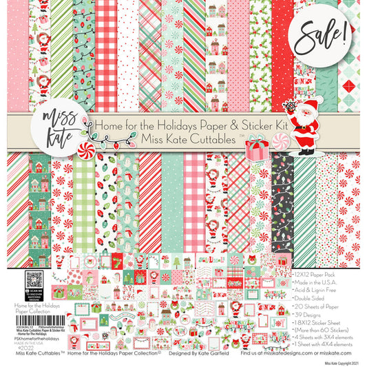Home For The Holidays - Paper & Sticker Kit 12X12 (Ds)