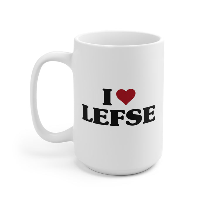 I Love Lefse Mug Scandinavian Design Studio