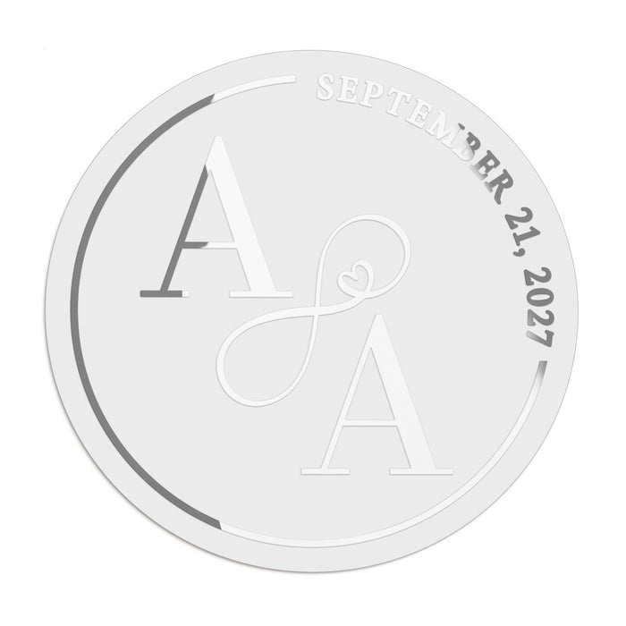 1.25" - 12 Labels / Silver Foil