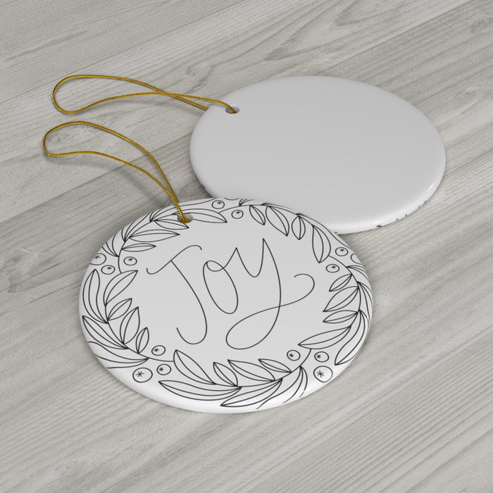Joy Ceramic Ornament