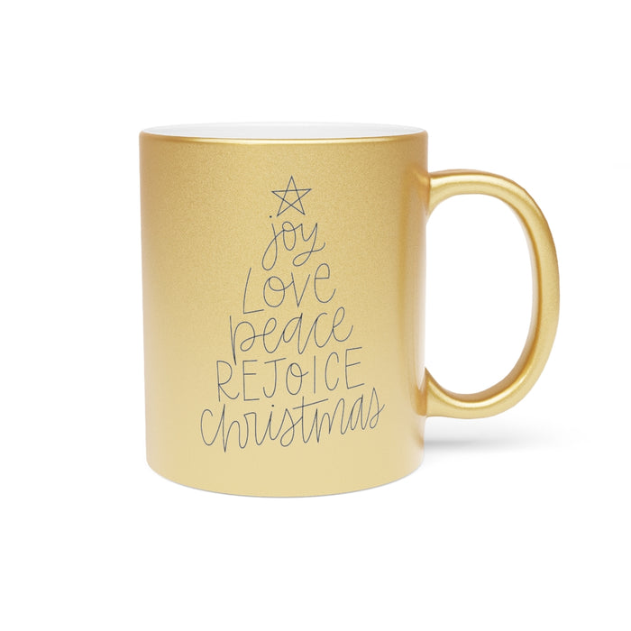 Joy Love Peace Metallic Mug