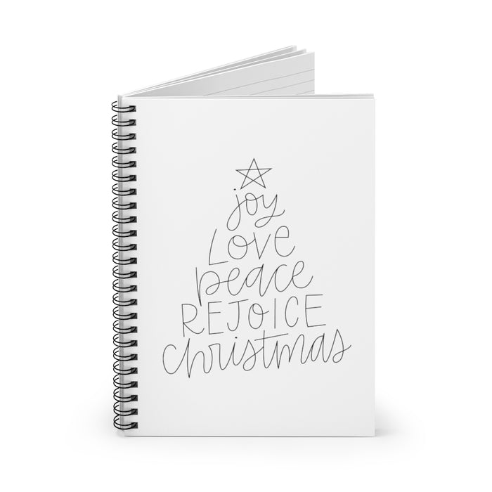 Joy Love Peace Spiral Lined Notebook