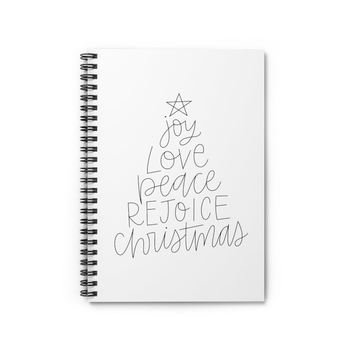 Joy Love Peace Spiral Lined Notebook