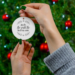 Joy To The World Ceramic Ornament