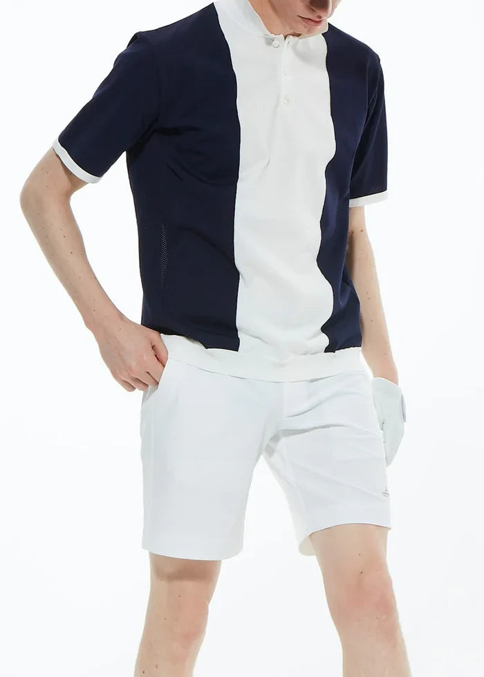 LIGHT BIG STRIPE KNIT POLO