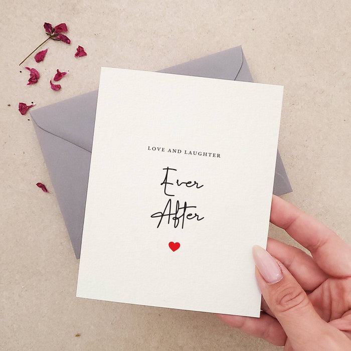 Love and Laughter Ever After Engagement Card - XOXOKristen