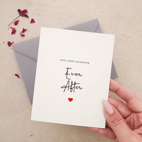 Love and Laughter Ever After Engagement Card - XOXOKristen