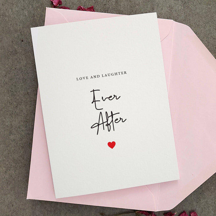 Love and Laughter Ever After Engagement Card - XOXOKristen