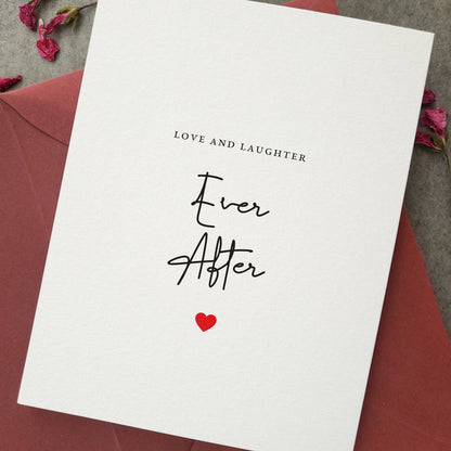 Love and Laughter Ever After Engagement Card - XOXOKristen