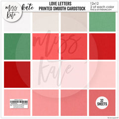 Love Letters - Linen Printed Smooth Cardstock Single-Sided