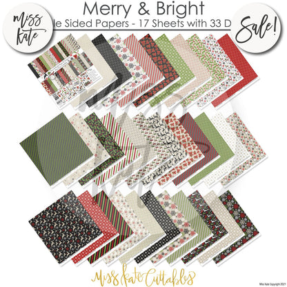 Merry And Bright - Paper & Sticker Kit 12X12 (Ds)