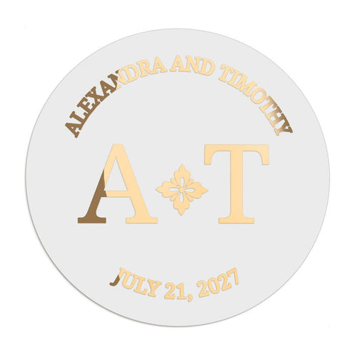 Monograms Wedding Stickers - XOXOKristen