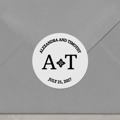 Monograms Wedding Stickers - XOXOKristen