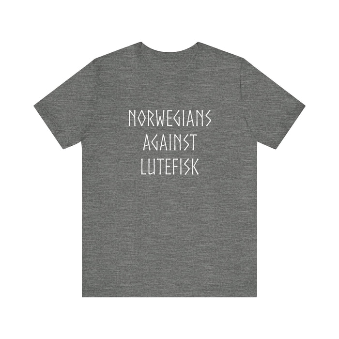 Norwegians Against Lutefisk T-Shirt - Scandinavian Design Studio