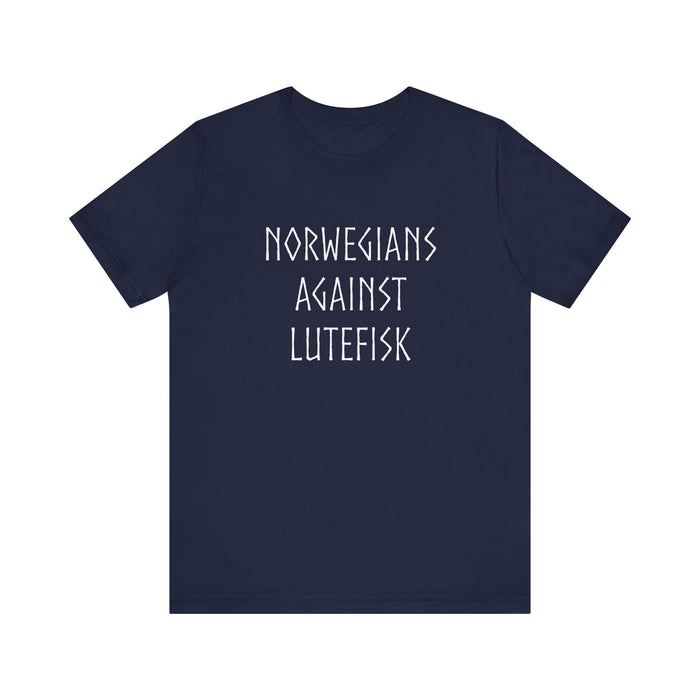 Norwegians Against Lutefisk T-Shirt - Scandinavian Design Studio