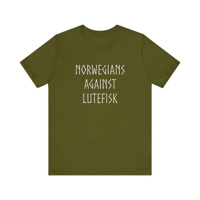 Norwegians Against Lutefisk T-Shirt - Scandinavian Design Studio