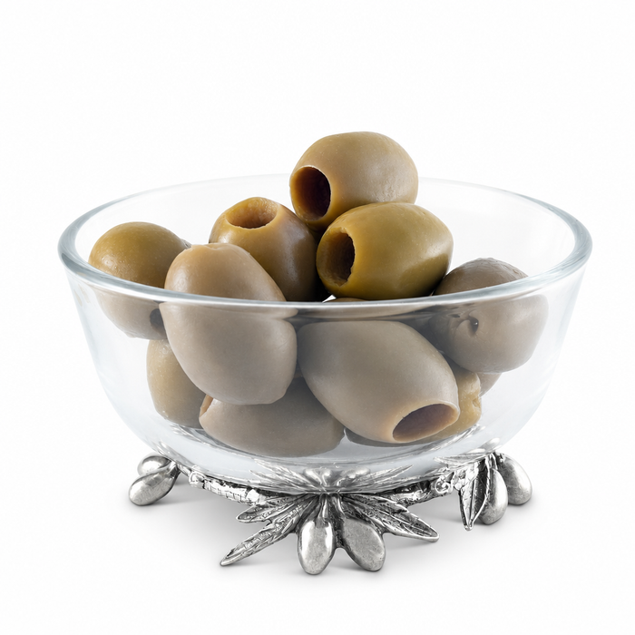 Olive Grove Glass & Pewter Bowl 1