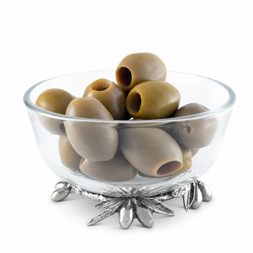 Olive Grove Glass & Pewter Bowl 1