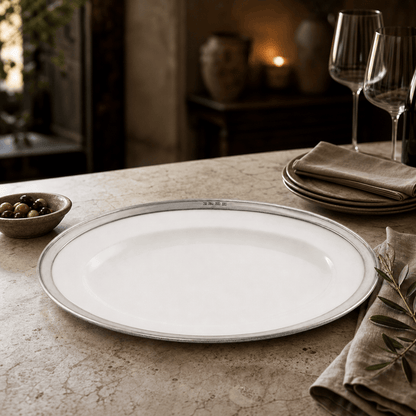 Oval Serving Platter Porcelain Large 8