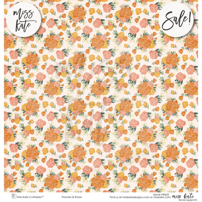 Peonies And Roses - Paper Pack 12X12 (Ds)