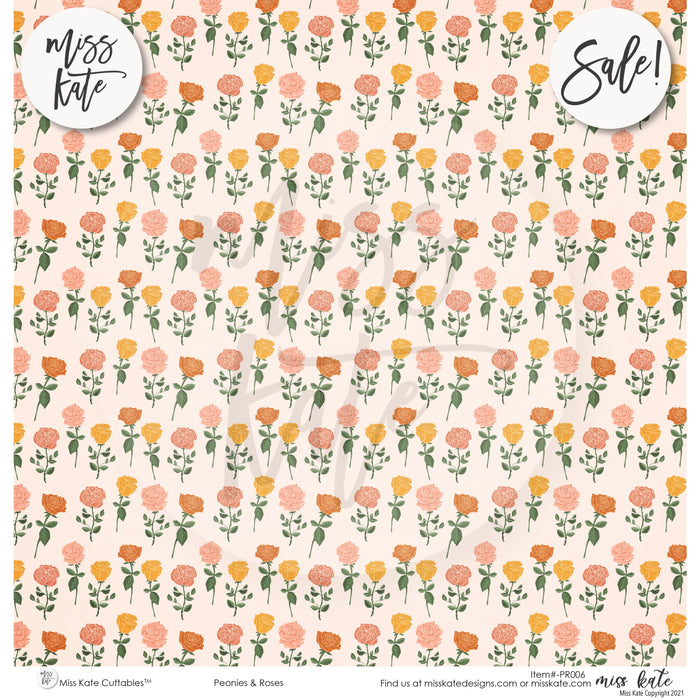 Peonies And Roses - Paper Pack 12X12 (Ds)