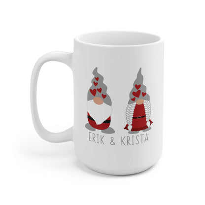 Personalized Valentine's Day Gnome Couple Mug Scandinavian Design Studio