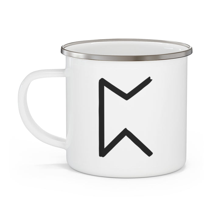 Perthro (Chance) Viking Rune Enamel Camping Mug Scandinavian Design Studio